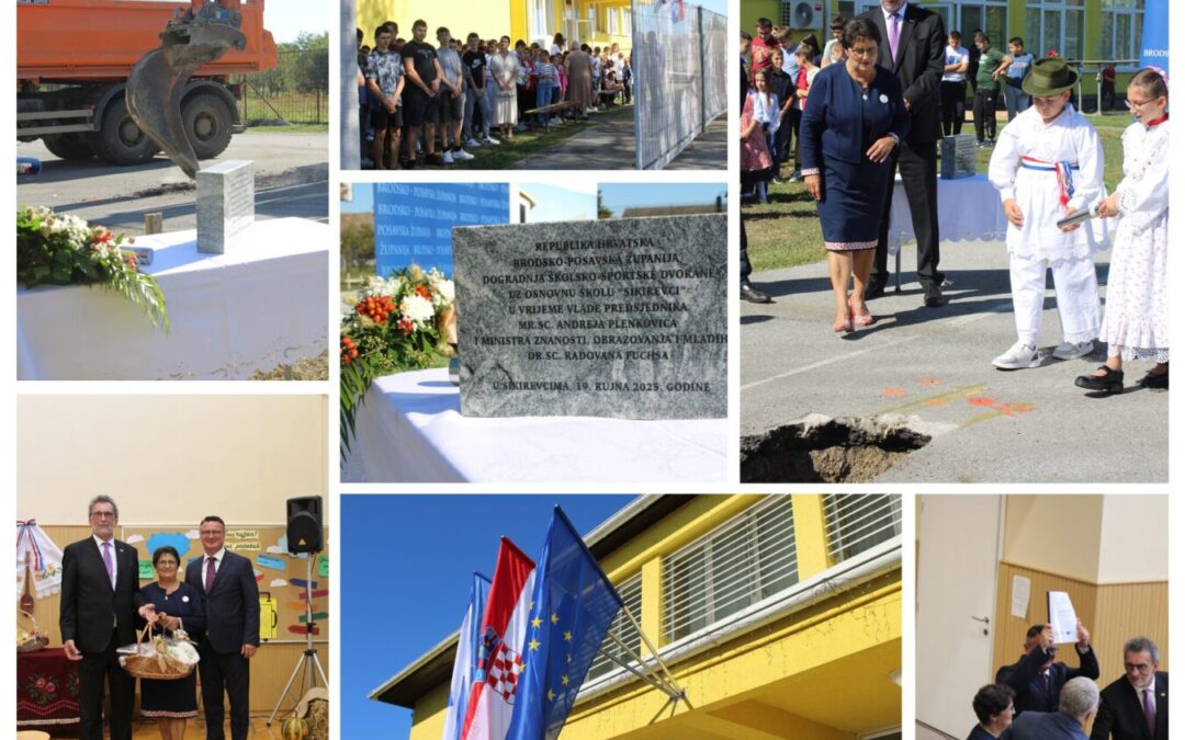 Polaganje kamena temeljca u OŠ Sikirevci